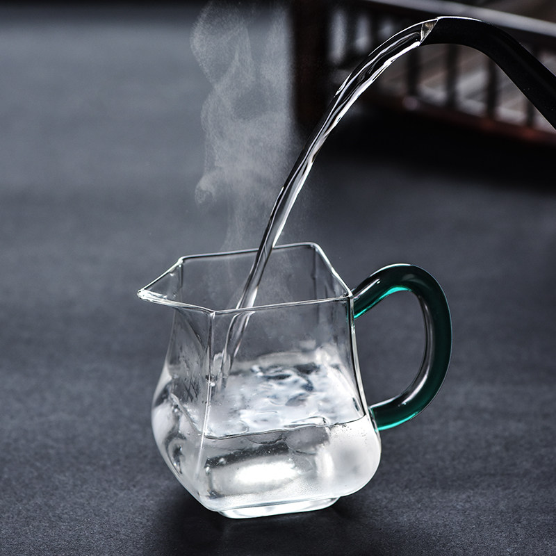 大号四方玻璃公道杯加厚耐热透明匀杯高档公杯家用功夫茶海分茶器