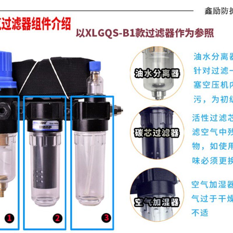 供气半防毒面具防 粉尘 化工 喷漆式面罩全面罩 过滤系统 配