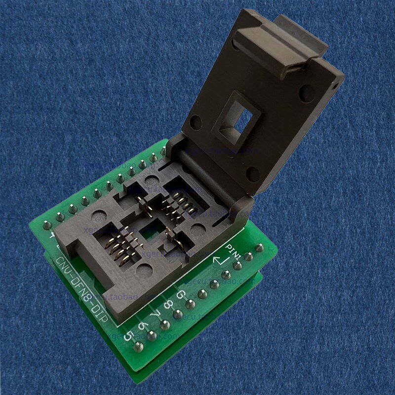 DFN8 QFN8 CNV-DFN8-DIP8 DFN8X6-8 (10P) IC 芯片 烧录座 翻盖式