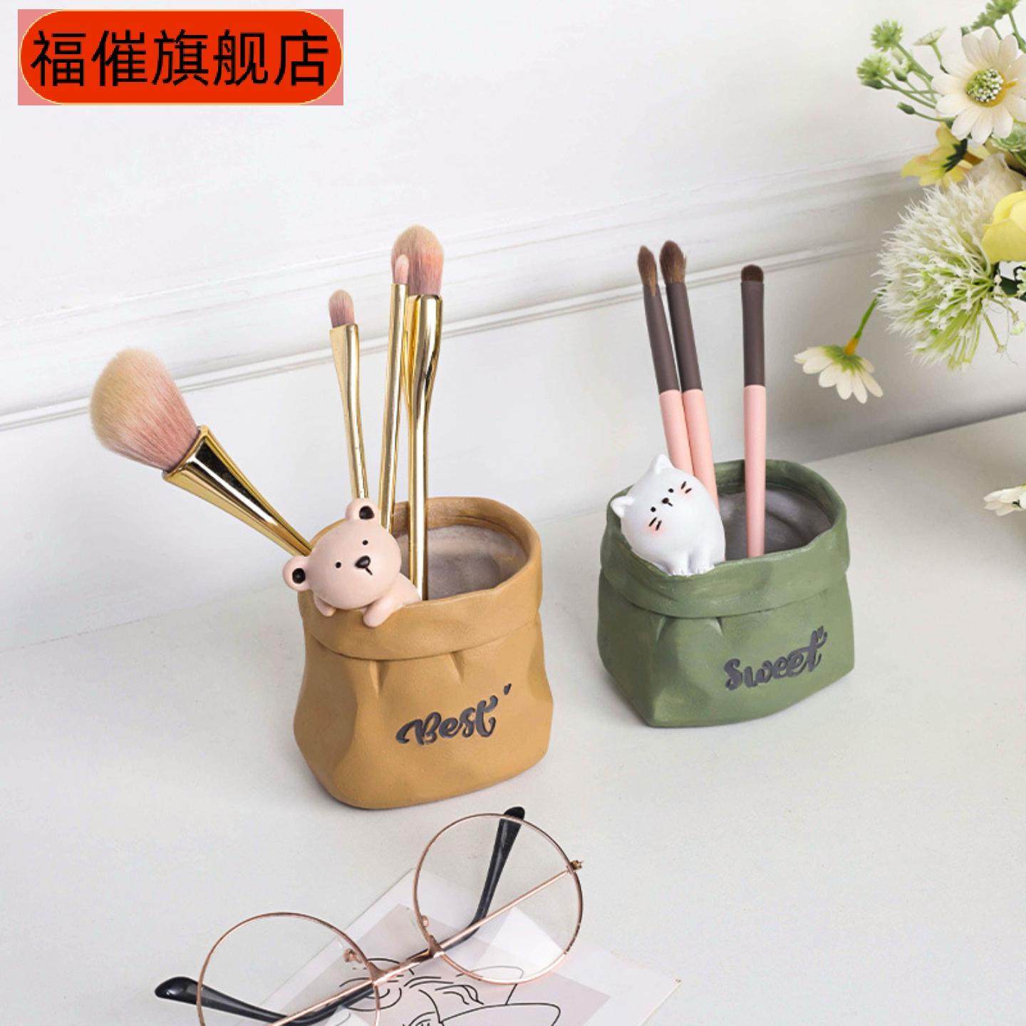 办公文化学习用品文具复古小摆件大学圆形笔筒装饰小摆设收纳新,节庆用品/礼品,笔筒,淘宝优惠券,粉丝福利购,淘宝优惠卷