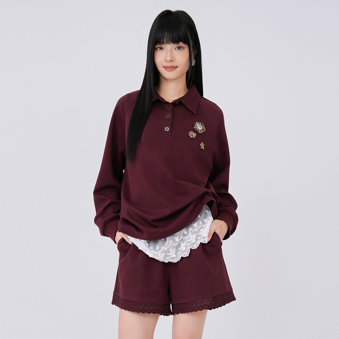 阅涵休闲卫衣2026春季运动套装女衣阔腿裤两件套一整套穿搭