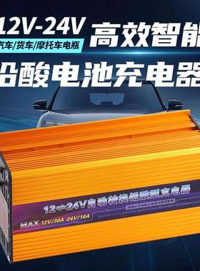 电动叉车充电器12V30A24V18A堆高车洗地机铅酸电池充电机多种规格