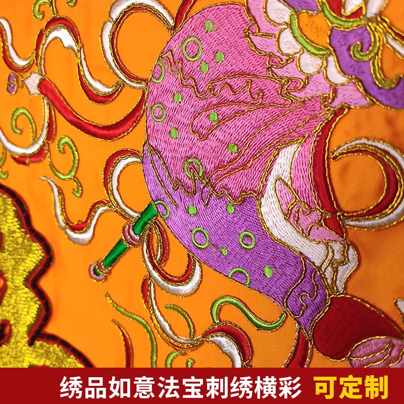 横幅横彩8尺9尺10尺1门尺凸字佛光普照可2制绣品佛堂定楣装饰