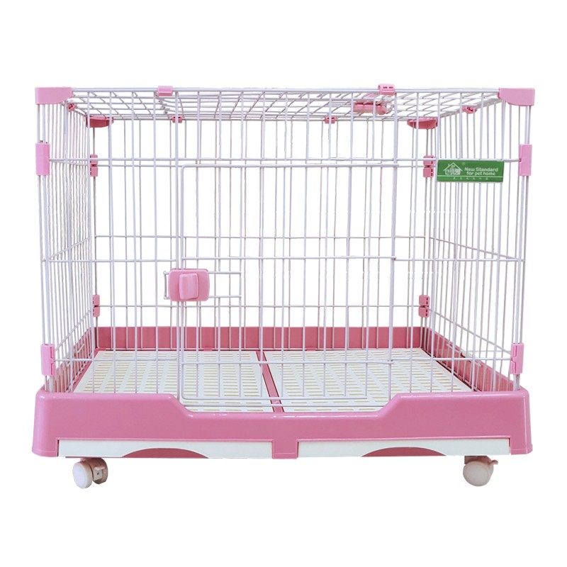 创逸狗笼小型犬兔内博美室子家用猫笼别墅猫窝狗宠带轮子窝物笼子