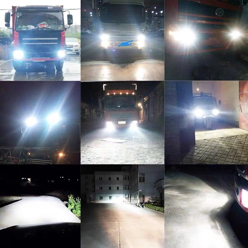 货车24V疝气灯套装卡车客车改装超亮大灯灯泡H1H3H4H7氙气灯强光