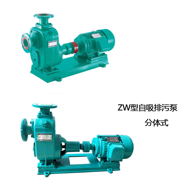 钱涛ZW卧式自吸抽泥沙无堵塞排污泵家用污水泵化粪池泥浆泵380V