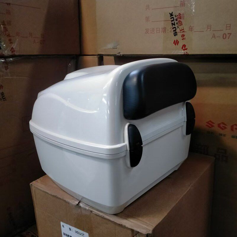 适用S骑箱木U轻125T尾铃复古后备箱载物箱后货架尾箱改装行李箱