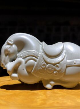 宗正堂天然松花砚石金包玉唐马纯手工摆件茶宠茶道手把件
