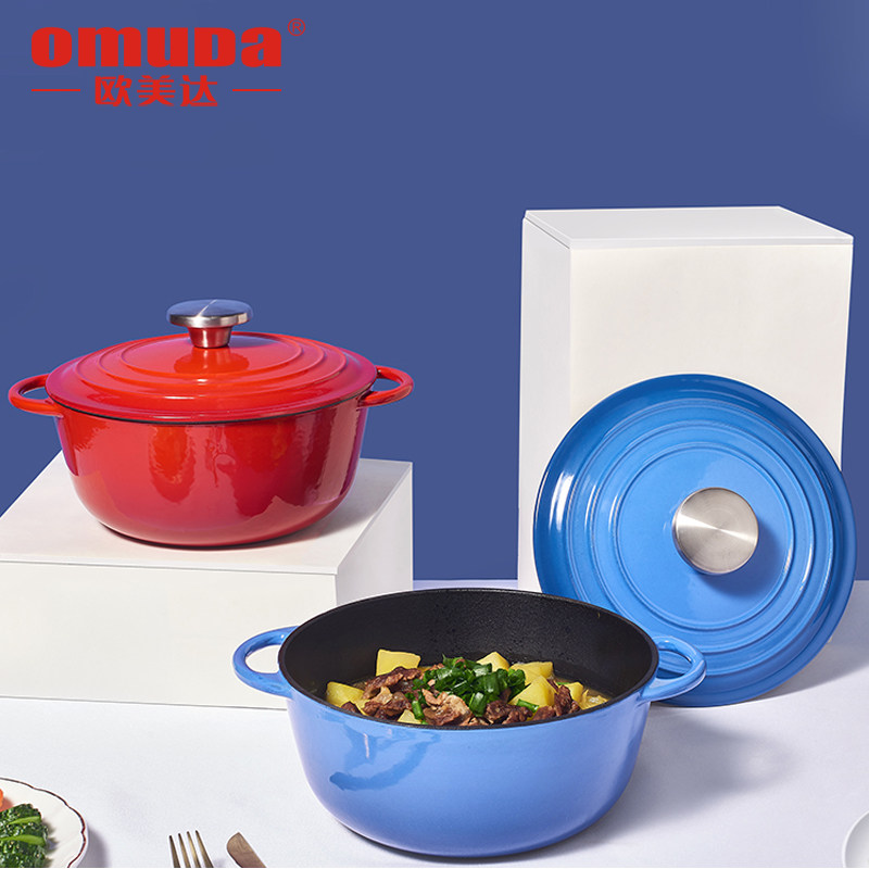欧美达珐琅锅铸铁锅搪瓷煲汤锅家用焖锅燃气砂锅电磁炉汤锅炖锅