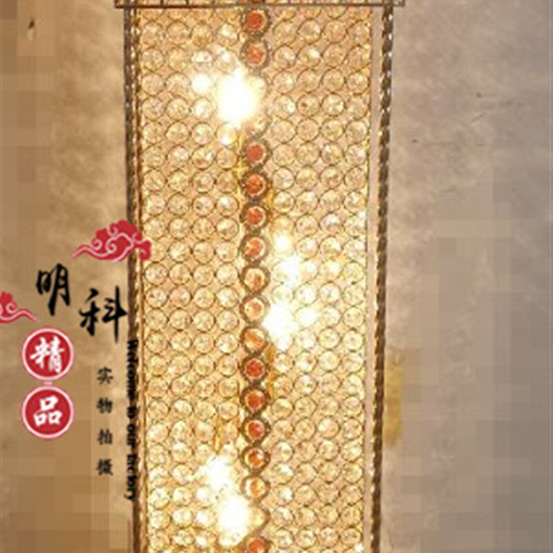 工艺灯精品 水晶金元宝灯 装饰落地灯 龟鹤延年 莲花方柱灯摆件