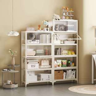 书柜钢制痛柜防尘书架铁皮柜玻璃展示柜落地柜子储物柜收纳柜