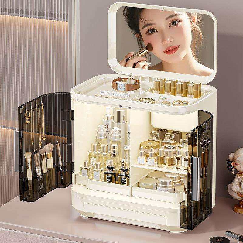 化妆镜收纳盒塑料玻璃收纳储物盒镜梳妆台抽屉置物架整理柜镜子,模玩/动漫/周边/娃圈三坑/桌游,模型制作工具/辅料耗材,淘宝优惠券,粉丝福利购,淘宝优惠卷
