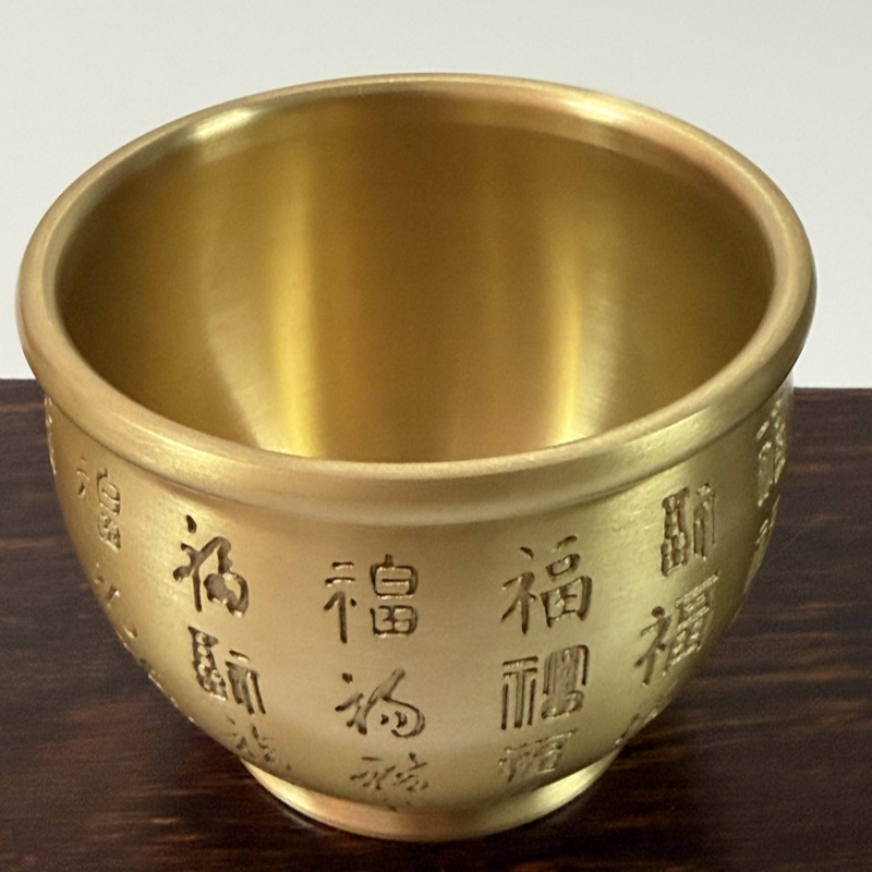 百福米缸铜缸聚宝盆招财摆件纯铜