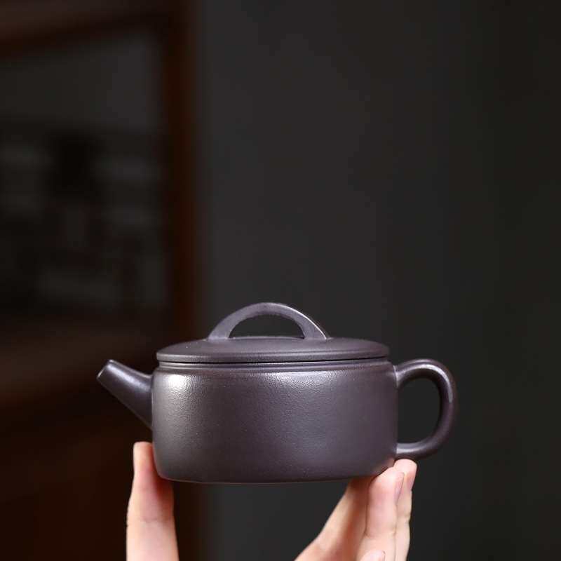 小品汉瓦宜兴紫砂壶手工原矿茄皮紫泥家用泡茶紫壶厂家一件代发