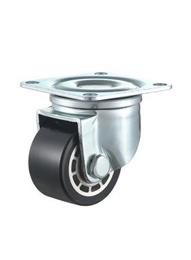 65直径黑色铝芯聚氨酯防静电万向轮孔距71×71，孔径11MM