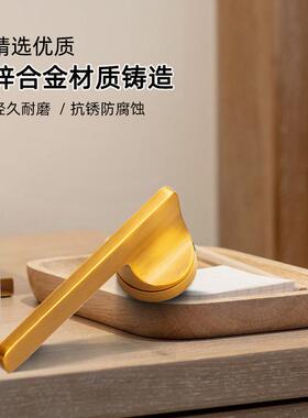 L6Y卧室门锁黑色分体式锌合金静音门锁室内磁吸通用型执手锁房