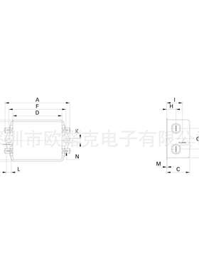 SCHAFFNER夏弗纳802524-SF带螺丝端子30A EMC滤波器FN2030B-30-08