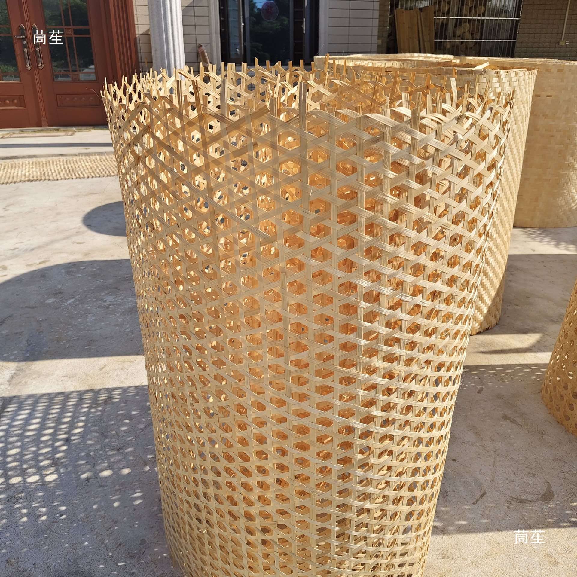 竹编竹席工地装修酒店农家乐饭店墙面装修竹席竹编吊顶竹篾竹席子