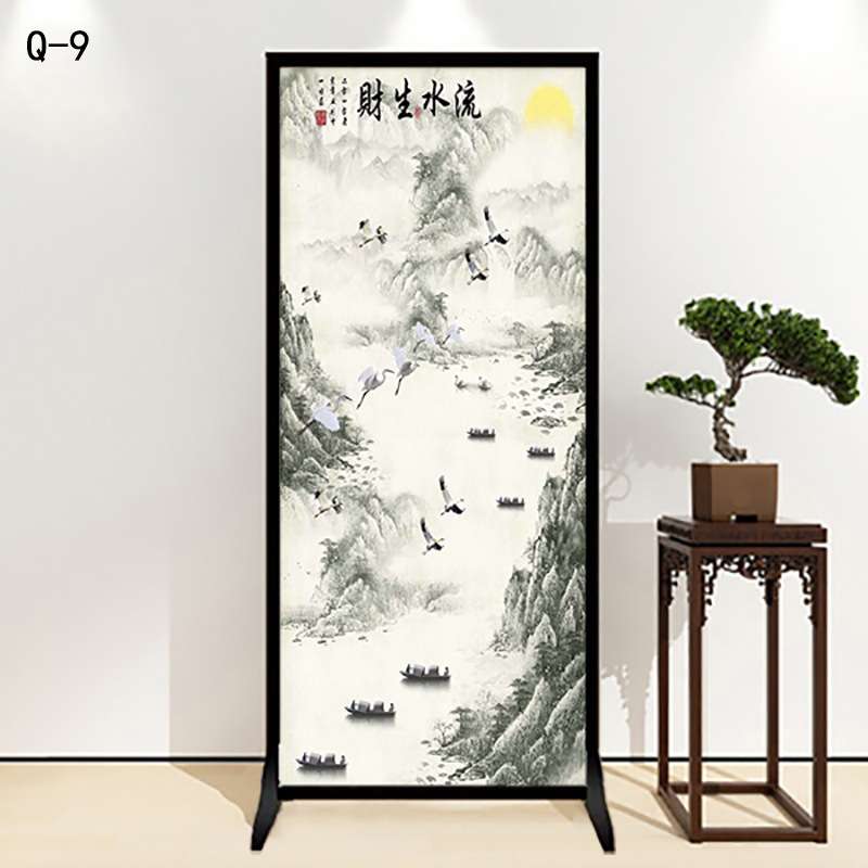 中式屏风隔断墙客厅玄关进门卧室简易遮挡可移动简约现代单扇座屏