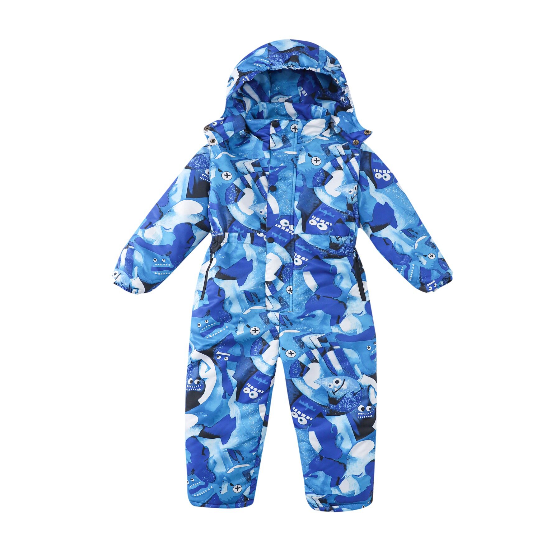 2025新款男童女童冬季户外滑雪服卡通保暖连体服加厚防水防风
