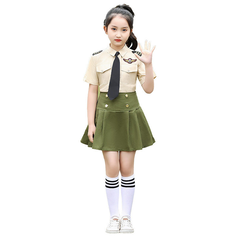 2026新款儿童军装制服套装小学生幼儿园校服男女孩合唱服演出服夏