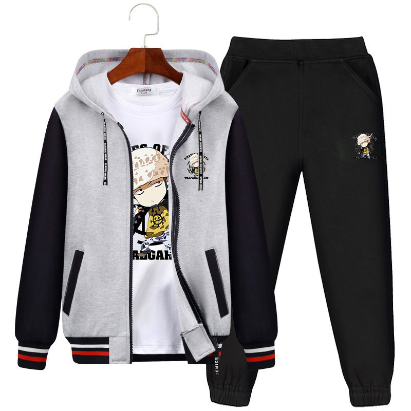 2026新款胖童装男童秋装三件套加肥加大外套裤子T恤胖男孩套