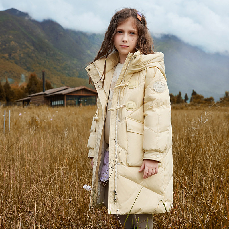 2025新款儿童羽绒服女童中长款冬装洋气韩版中大童装女童加厚