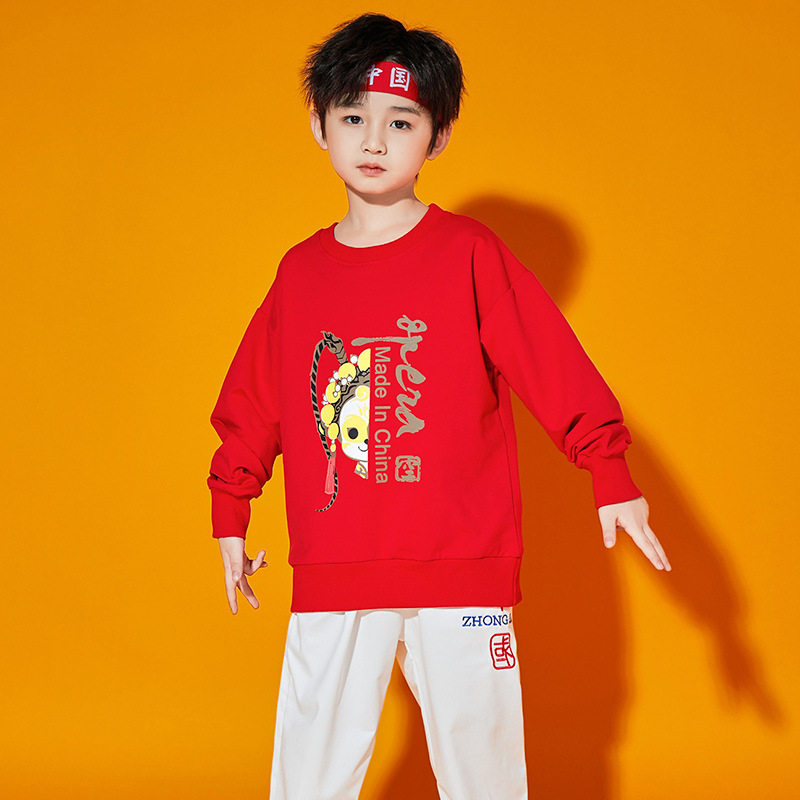 2026新款儿童啦啦队演出服小学生运动会表演服装幼儿园中国风脸谱
