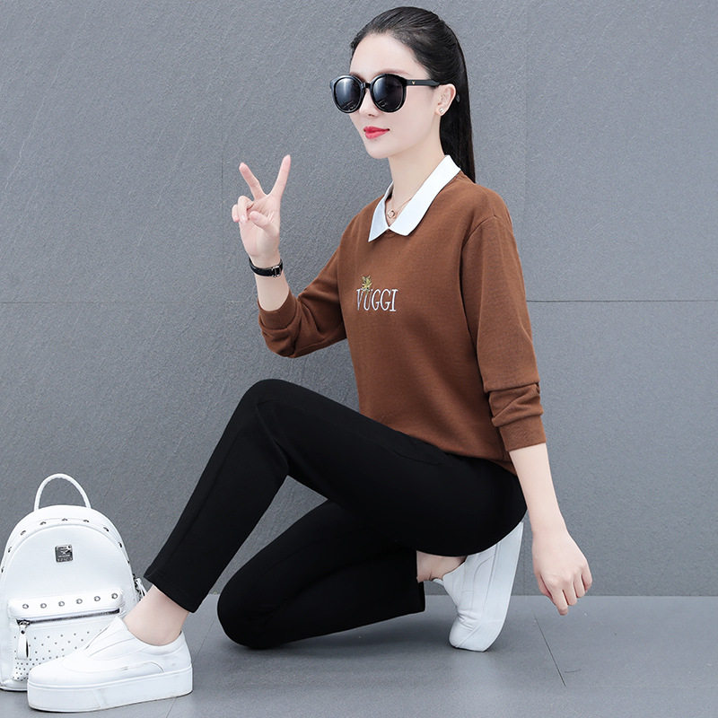 2026新款女款秋冬时尚休闲运动套装卫衣女洋气显瘦妈妈广场舞