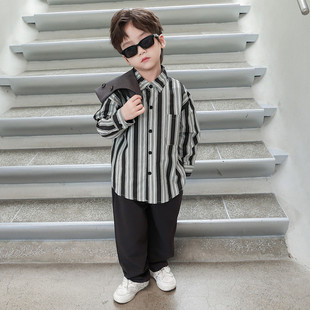 2026新款男童西装马甲三件套春秋装韩版儿童帅气休闲套装中大