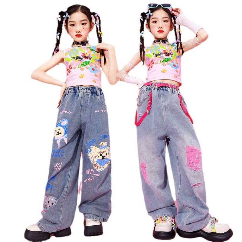 2026新款女童多巴胺爵士舞演出服儿童少儿hiphop街舞服装女