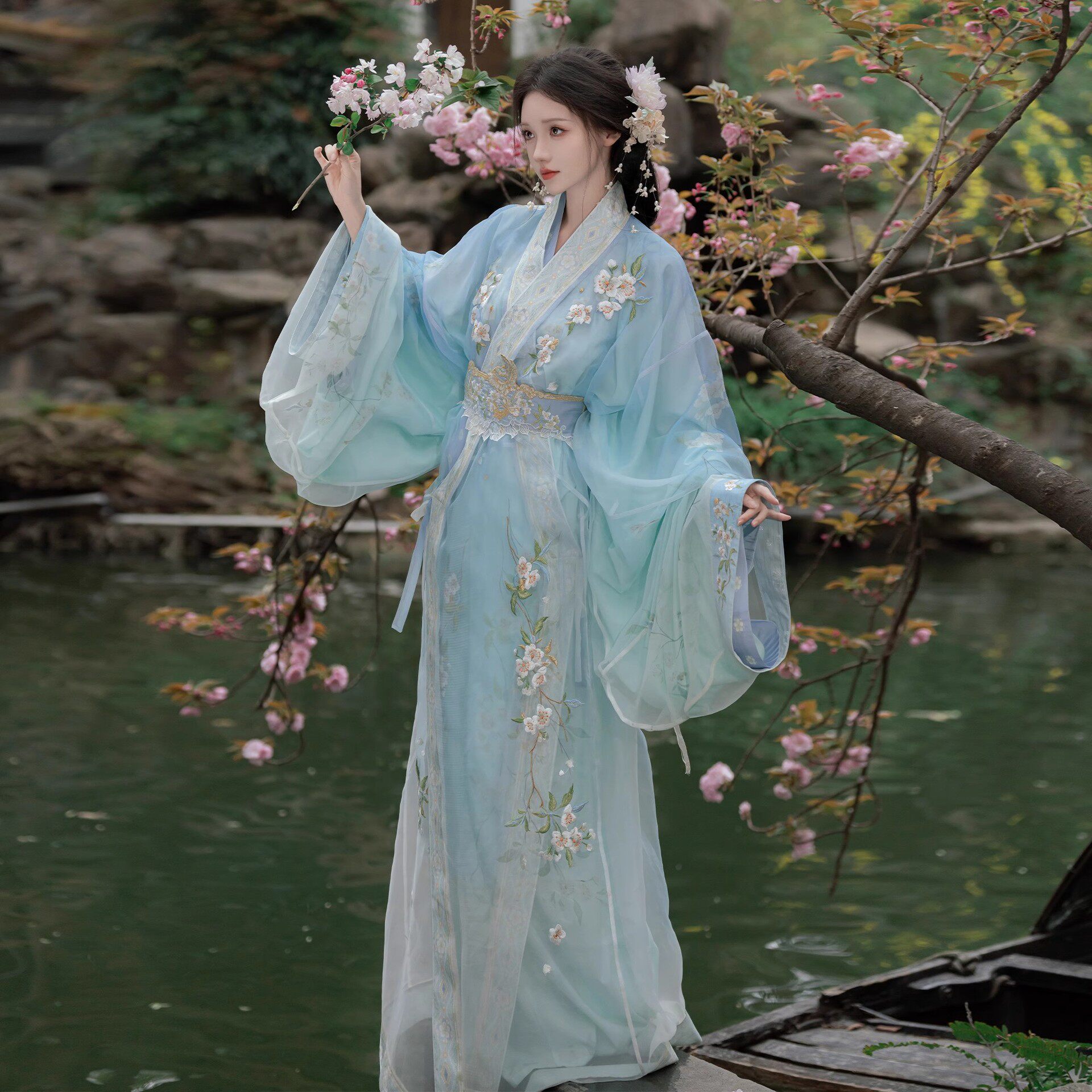 2026新款战国袍汉服魏晋风女原创重工刺绣提花春夏季汉服女装仙气