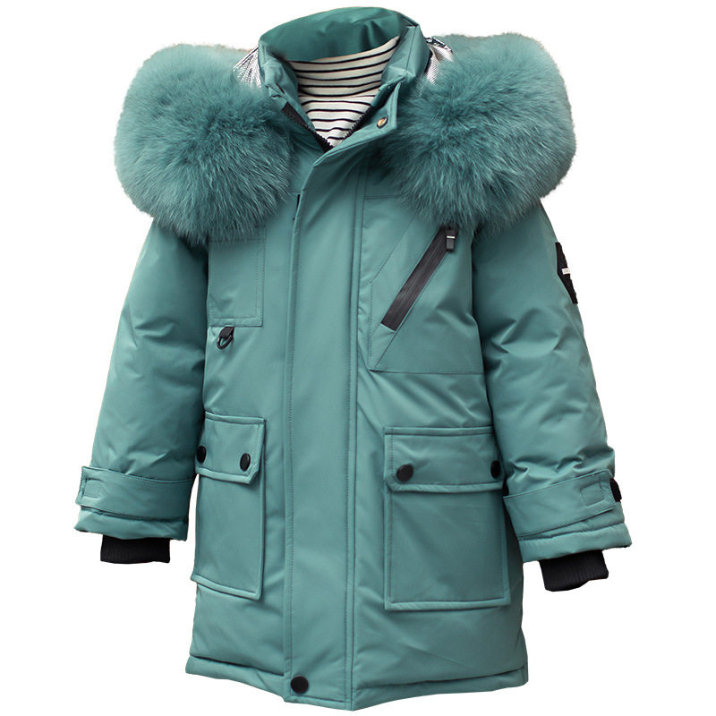 2025新款男童羽绒服中小童儿童羽绒服中长款男宝冬季加厚外套