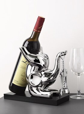 大象红酒架摆件家居饰品创意酒柜餐桌酒托架高档大气装饰