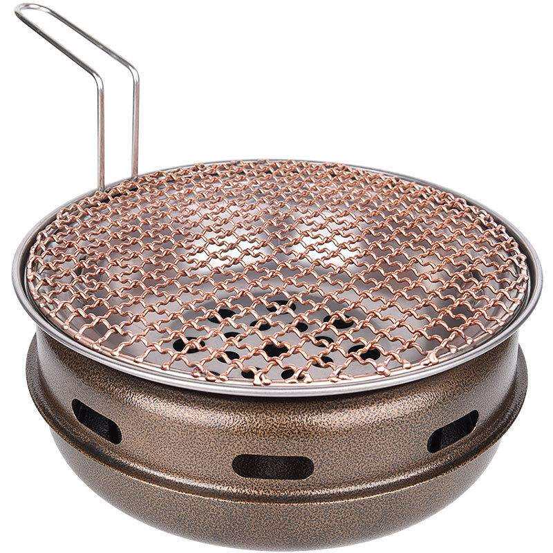 烧烤炉韩式家用不锈钢烤炉火盆炉铸铁烤炉便携式户外BBQ烤炉