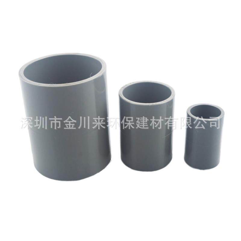 国标PVC排水管件 DN350 355 14寸灰色UPVC直接 PVC-U给排水直通