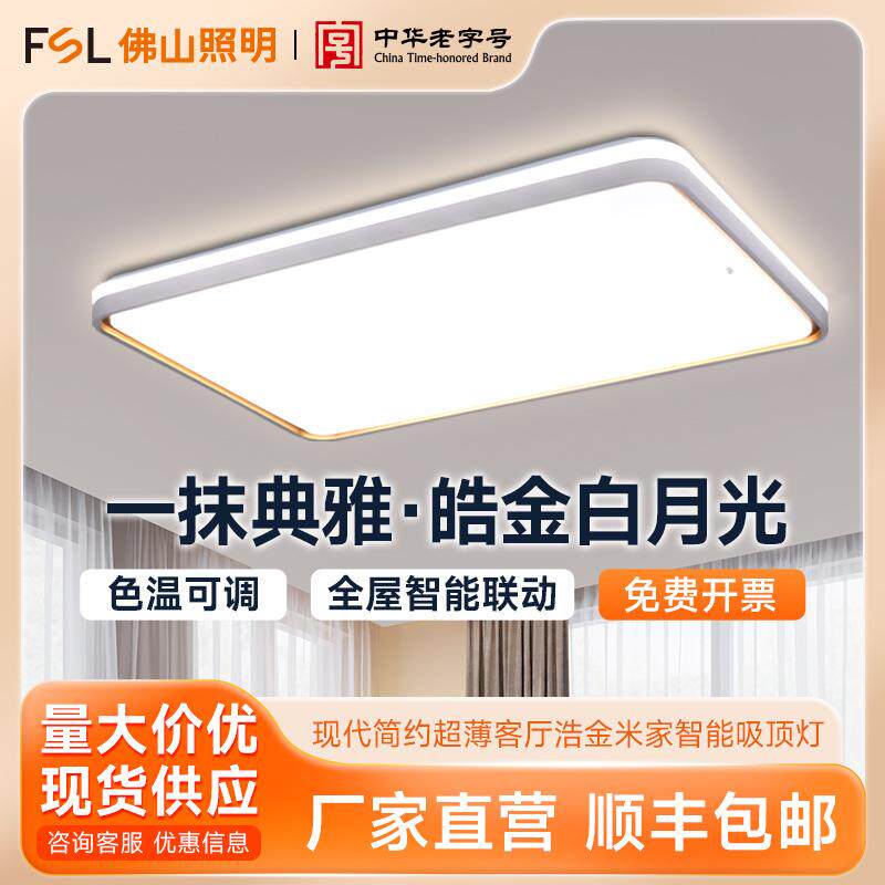 FSL佛山照明 led新款创意房间卧室灯客厅吸顶灯智能家装灯饰灯具