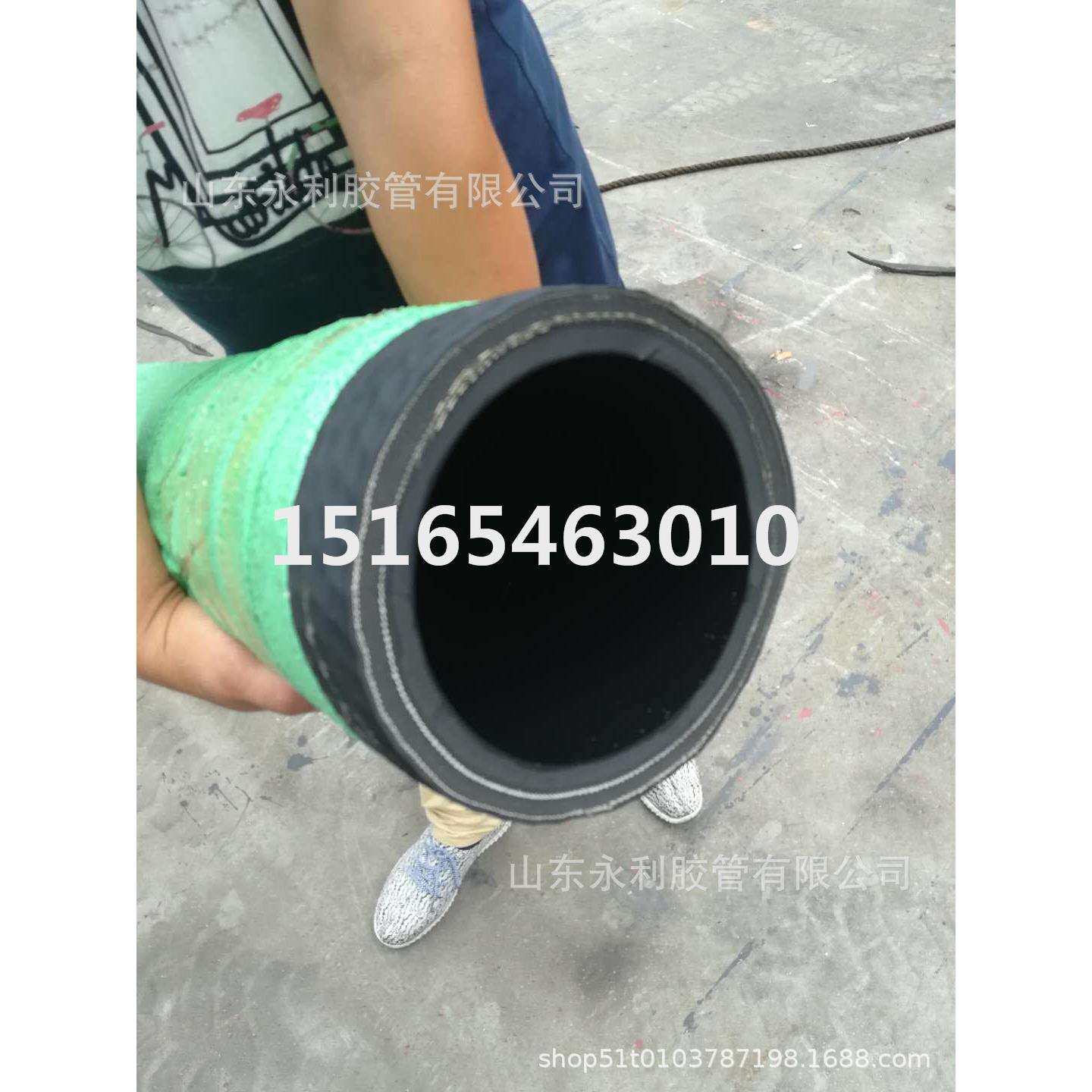 不锈钢法兰橡胶钢丝管 排汛泄洪橡胶管 大口径吸排水钢丝胶管