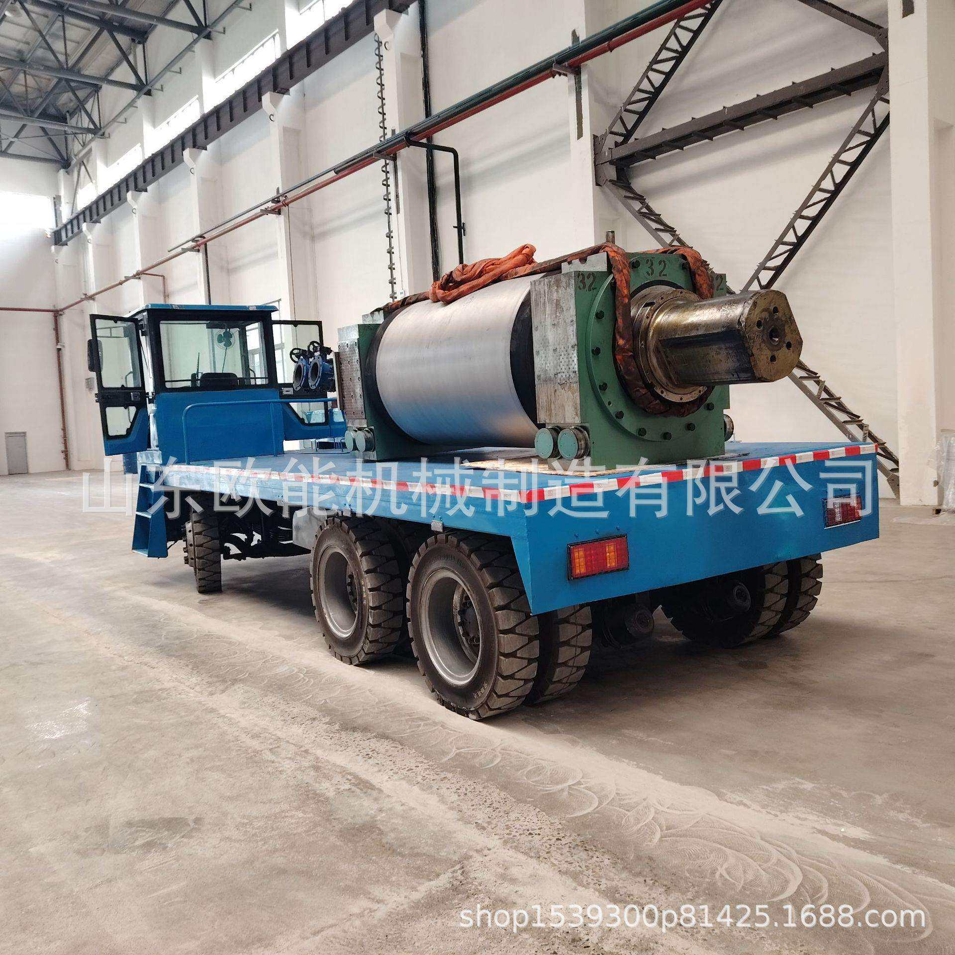 欧能重型电动平板货运车 工地三轮四轮拉货拉设备新能源搬运车