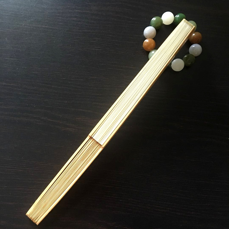 寸折扇 扇子 手工白玉竹扇骨 1051 方3.3排口  个性定制