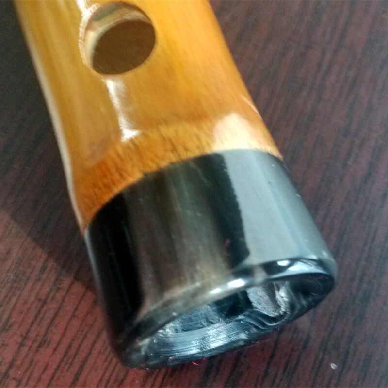 厂吴继红制作签名笛子红竹浮雕笛子镶真牛角