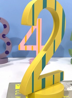 数字可简摆件卧厅创意儿童房装饰品客室房间爱约家居书房桌面摆放