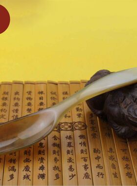 大号手工天然牦牛角茶勺茶则取茶叶匙铲子茶道健康养生功夫茶器具
