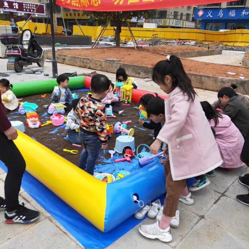 充童儿气游泳钓鱼戏水池广场地摊大型摆摊决明子玩具沙池套装气模