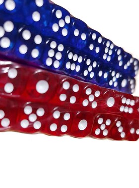 十四号2点直杠骰子透明筛子红色深蓝色圆角 KTV酒吧棋牌喝酒摇盅