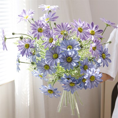 小饰菊彷真花假花摆花客厅餐桌装雏品插设高级感摆件格桑花洋甘菊
