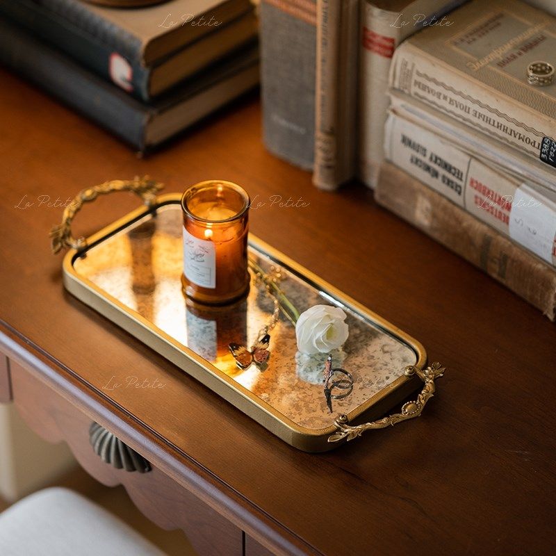 悦澜居复古托盘摆件家用香薰水果客厅茶几装饰托盘咖啡厅中古餐盘,家居饰品,香薰托盘,淘宝优惠券,粉丝福利购,淘宝优惠卷