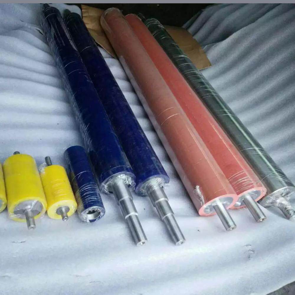 包胶滚轮流水线滚筒耐高温食品级硅胶滚轮聚氨酯胶辊不锈钢滚橡胶