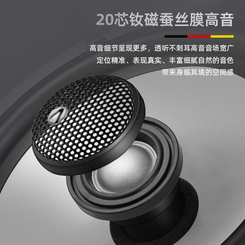 汽车音响改装全套6.5寸汽车喇叭金属音盆套装同轴重低音高音喇叭