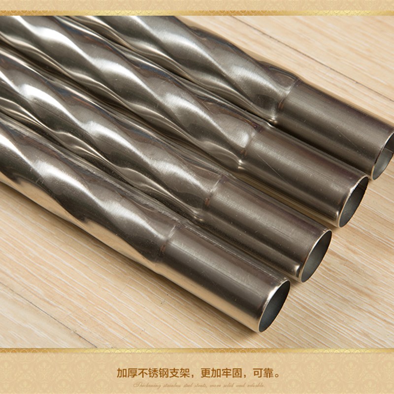 加粗25mm不锈钢支架落地式蚊帐三开门1.5m1.8m双人家用2.2m床帐子